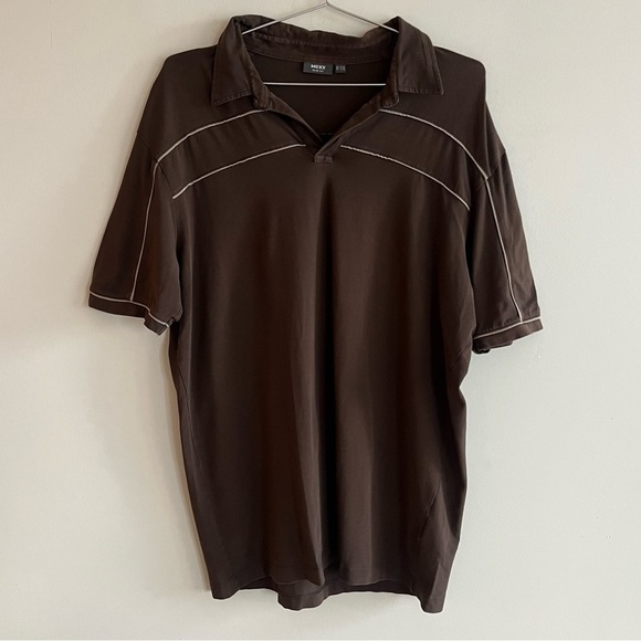Vintage 90s Mexx Men’s Brown Polo  Shirt - Picture 1 of 6